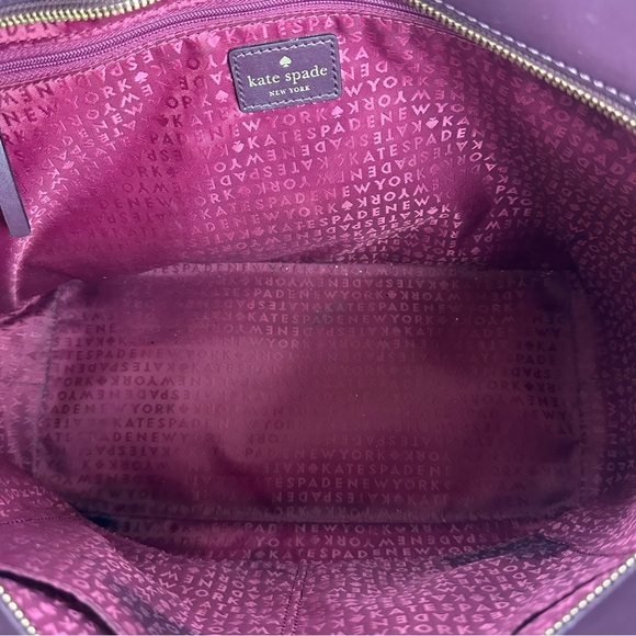 ❌SOLD❌Kate Spade Bennet Place Tote Handbag Laptop Case Travel Merlot Burgundy - Picture 4 of 14